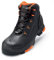 Uvex 2 safety boots, S3 SRC ESD, leather work boots, black/orange, 6.5 UK