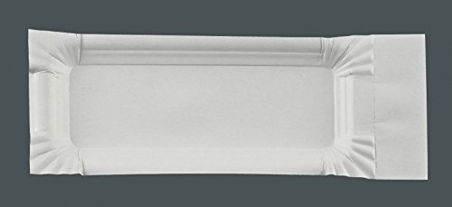 Unbekannt Hosti Pappteller rechteckig, 8 x 18+3 cm, 250 Stück