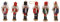 Set 6pcs Muñecas Cascanueces de Madera Artesanal 12cm