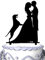 meijiafei Rustikal Hochzeit mit deutscher Schäferhund Braut und Bräutigam Silhouette Tortenaufsatz