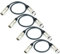 Adam Hall Cables 4 Stück K3MMF0050BLK Mikrofonkabel XLR female auf XLR male DMX Audio Kabel 3 pol polig (0,5 m, Schwarz, 4)