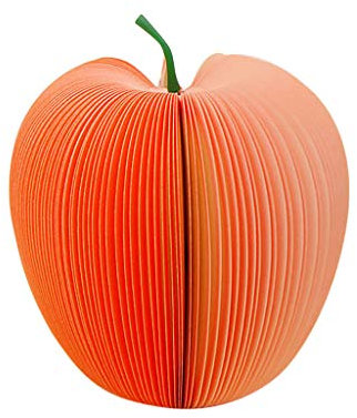 TIREOW Klebezettel Haftnotizblock Apfel Birne Notizzettel, Kreativ Lustig DIY Obst Haftmarker Abreissblock Scratch Papier Memo Pads für Schule Büro Kinder Geschenk (Rot)