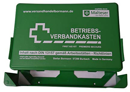6 Stück Betriebsverbandkasten Grün Inhalt nach DIN 13157 gemäß Arbeitsstätten - Richtlinien Verbandskasten 1.Hilfe Verbandkasten mit Wandhalterung Verbandkasten