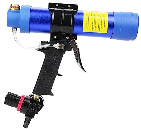 Adjustable Pneumatic Caulking Gun Set 310ML Air Rubber Guns Blue Glass Glue Caulking Tools