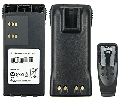HNN9009A NI-MH Akku für Motorola GP328 HT750 HT1250 HT1550 PRO5150 PRO7150 Funkgeräte Ersatzakku mit Gürtelclip