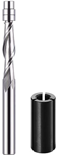 Punte per router a spirale con gambo da 1/4 di pollice in carburo solido taglio a filo fresa a spirale Flush Trim Up Cut CNC Router Bit