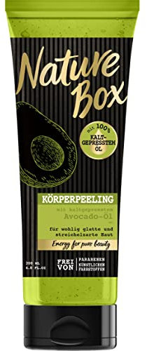 3 x Nature Box Körperpeeling mit Avocado-Öl je 200 ml für glatte Haut