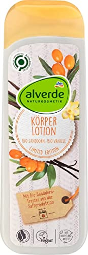 Alverde NATURKOSMETIK Körperlotion Bodylotion mit Bio-Sanddorn & Bio-Vanille, 250 ml
