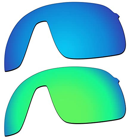 EZReplace Ersatzgläser für Oakley Sutro Lite OO9463 Sonnenbrille (polarisierte Gläser) – passend für Oakley Sutro Lite Rahmen (Eisblau + Federgrün), Eisblau + Frühlingsgrün, Einheitsgröße