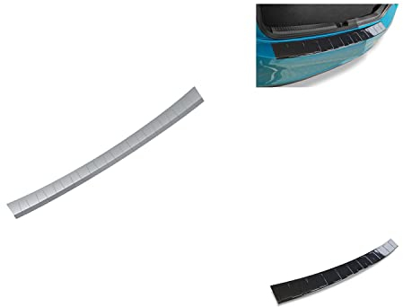 Edelstahl Ladekantenschutz Heckleiste maßgefertigt, kompatibel mit Mercedes E-Klasa W212 FL Kombi 5 2013-2015 - Black&Shine