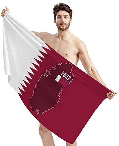WallDector Qatar National Football Team World Cup 2022 Emblem Hanging Flag, Fans Dekorationsgeschenk, 13,8 Zoll × 29,5 Zoll