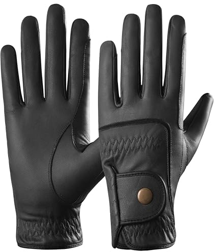 AFE Genuine Leather Horse Riding Gloves Ladies Dublin Track Gloves Leather Equestrian