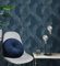 GAULAN - 681286 Papier Peint lessivable géométrique hexagones avec des Feuilles Tropicales pour Mur Salon Chambre Couloir Salle à Mange tête de lit - Rouleaux de 10 m x 0,53 m