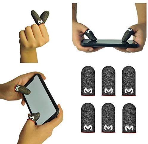 Paquet De 6 Pubg Mobile Finger, Witbicg Gants Gaming Gant Doigt Toucher Soyeux Parfait Résistant à La Transpiration - Parfait Pour Le Pouce Et l'Index, Compatible Avec Tous Les Appareils Mobiles