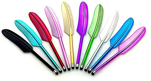 Namvo 10 Colour Feather Capacitor Pen Touch Screen Pen for iPad i phone Samsung Smartphones and Other Electronic Devices