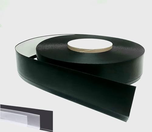 MadeInNature Flexible Sockelleiste Selbstklebend PVC Profi Trockenkleber Hohe Qualität 50 mm, 70 mm oder 100 mm Länge wählbar (Höhe 100 mm x Länge 10 ml, Schwarz)