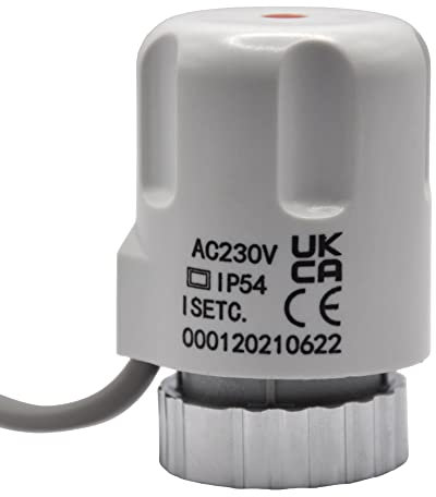Kudos-Trading - Water Underfloor Heating Actuator 230v Normally Closed Fits Most UK Manifolds M30 x 1.5 Thread Electric Actuator for Zone Control Reliable and Efficient.