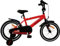 AMIGO Speeder - Kinderfahrrad - 16 Zoll - mit Handbremse, Rücktritt, Lenkerpolster und Stützräder - ab 5-6 Jahre - Rot/Schwarz