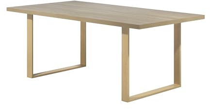 i-flair Esszimmertisch Macon 140x80 cm, Eiche + Eiche | Esstisch, Kufentisch, Holztisch, Kufengestell, mit Tischplatte und Kufen