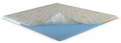 MUUN Matratzenauflage für Doppelbett, 180 x 200 cm, Höhe 5 cm, aus Memory-Schaum, 9 Massagezonen, hypoallergen, weich, atmungsaktiv, abnehmbar, waschbar mit Aloe Vera, 4 Gummibänder zur einfachen