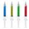 Spritze Kugelschreiber 4 Farbe Tinte Blue Bulk Neuheit Blood Fun Geschenk Neuheit Blutspritzen Kugelschreiber -Stift -Injektionstifte für Krankenschwesterkostüme - 4 Farbe, Kugelschreiber 4 Farbe