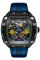 Nubeo Magellan Herren-Automatikuhr mit Doppelzylinder, 48 mm, mit Gummiband NB-6100, Opalblau, Armband