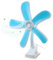 AntDau71® - Piccolo Ventilatore elettrico con Pinza e Doppio Snodo dotato di 5 Pale per Tavolo Scrivania Casa Letto Ufficio