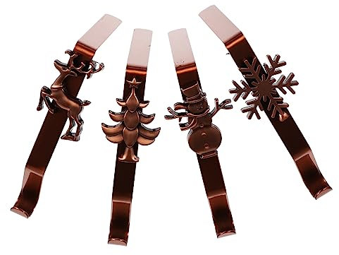 PRETYZOOM 8 Stk Weihnachtshaken-set Weihnachtsstrumpfhaken Kleiderbügel Für Urlaubsstrumpfhosen Weihnachtssockenaufhänger Weihnachtlicher Kaminhaken Strumpfhalter Für Mantel Tischkamin Eisen