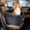 GL GLENSLAVE Hundesitz für kleine bis mittlere Hunde, Booster Hundesitz für Hunde bis zu 15 kg, Haustier Autositz, Reise Sicherheit Autositz mit waschbarem Bezug, Aufbewahrungstaschen (Black)