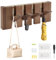 AHANDMAKER Wall Mounted Coat Rack Piano Coat Rack Coat Hooks Hanger Wood Wall Mounted with 4 Hooks Flip Down Wall Hook for Hanging Coats Keys Hats Towels Bags