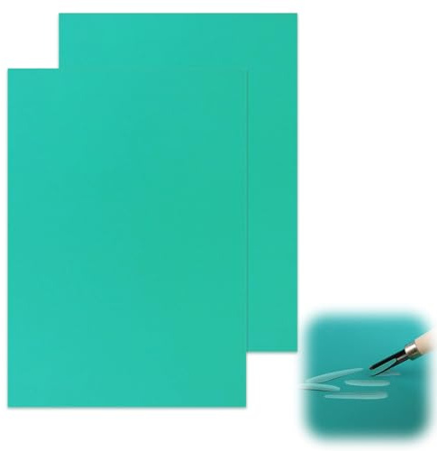 Duoleimi Linolplatte - Set aus 2 weichen Stempelgummis für Linoldruck, Linolschnitt & Stempel selber Machen, 3mm dick, A4 (30x22cm)