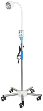 Medizinische Licht Lampe, Chirurgische Untersuchungslampe, Um 360° Drehbare Boden Ständerlampe, Untersuchungslampe mit Rollsockel