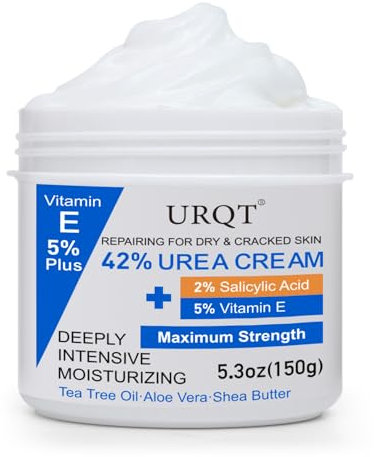 Crema all'urea al 42% con acido salicilico al 2% e vitamina E al 5% - Crema idratante intensiva per piedi e mani, riparatrice per pelle secca e screpolata - 150 g