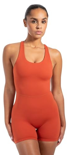 SMILODOX Jumpsuit Damen Aleyna, ärmelloser Einteiler kurz, Overall mit Shaped Fit & Rundhals, atmungsaktiver & elastischer Sportanzug, Ganzkörperanzug ideal für Fitness, Yoga & Freizeit