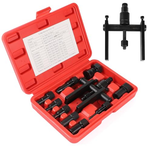MIGUBIGU 10-teiliges Motorrad Innenlager Abzieher 8 bis 25 mm, Innenlager Werkzeug Motorrad mit Box, Lagerabzieher Set, Einstellbar Kugellager Abzieher, Bearing Puller für Fahrrad, Maschine, Auto