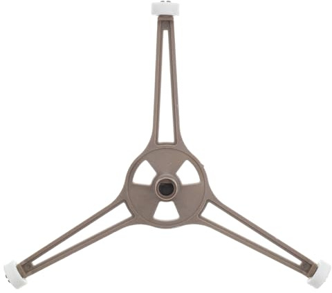BESPORTBLE Mikrowellen Glastellerhalterung aus Kunststoff mit Stabilem Dreiarm Drehmechanismus und Braunem Design für Gleichmäßige Erwärmung im Mikrowellenherd