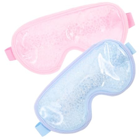 Wiederverwendbare Gel Augenmaske 2 Stück aus Pvc mit Beads | Kühlend und Wärmend, für Trockene Augen und Augenringe, für Hautpflege und Geschenk