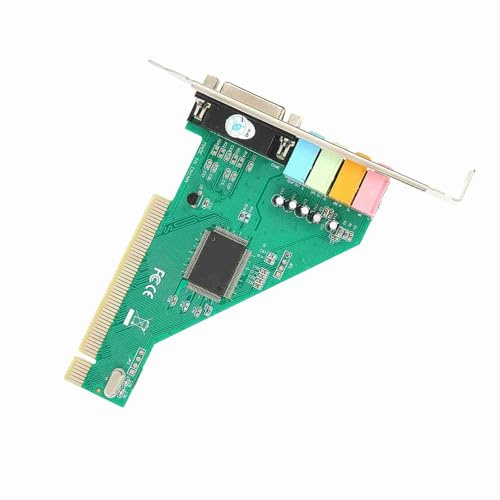 Carte Son PCI ZASCHMOY pour Ordinateur de Bureau, chipset CMI8738, Rapport Signal/Bruit de 120 DB, Enregistrement et Lecture en Duplex intégral, Son Surround 4.0, Sortie Optique S-PDIF.