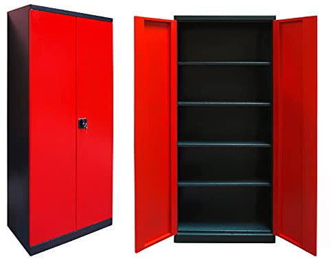 DEMA Werkzeugschrank L – Werkstattschrank, Metallschrank anthrazit, H192 x B78 x T38 cm, robust, langlebig, abschließbar, ideal für Werkstatt, Garage, Lager, Handwerk, Werkzeugaufbewahrung