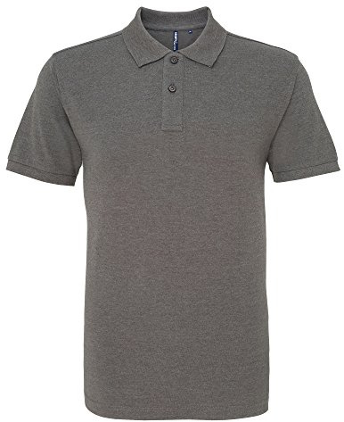 Asquith & Fox Men's Asquith and Fox Men's Polo Regular Fit Short Sleeve Polo Shirt, Grey (Charcoal 000), X-Large (Manufacturer Size:XL)