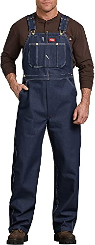 Dickies mens Bib overalls and coveralls workwear apparel, Indigo Rigid, 36W x 30L US