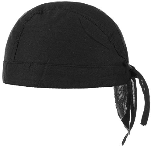 Baumwoll Bandana Corsaire Damen/Herren - Kopftuch aus Baumwolle - Sommer/Winter - Piratentuch schwarz