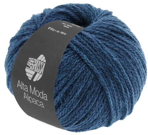 LANA GROSSA Alta Moda Alpaca | Kettengarn aus Alpaka (Baby) | Handstrickgarn aus 90% Alpaka (Baby), 5% Schurwolle (Merino) & 5% Polyamid | 50g Wolle zum Stricken & Häkeln | 140m Garn 36