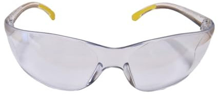 PTI Clear Lens Safety Glasses, CE EN166 certified, Lightweight, Work Glasses with UV400 Anti-Fog Anti-Scratch Lens, No-Slip Grips, Perfect Fit, Tinted Goggles, Protective Eyewear, Protection Glasses
