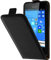 PhoneNatic Couverture en Cuir Artificiel Compatible avec Microsoft Lumia 550 - Flip-Case Noir - Cover Cubierta + Films de Protection