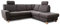 Cavadore Ecksofa Wisconsin mit Bettfunktion / Schlafsofa mit Federkern in Lederoptik / Inkl. 2 Kopfstützen + Stauraum / Landhausstil / Holzfüße in Buche / 248 x 88 x 215 cm / Dunkelgrau
