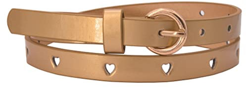 EANAGO Gürtel >SCHATZINSEL< für Kinder - golden schimmernder Kindergürtel für Mädchen von ca. 3-10 Jahren - Kindergürtel Mädchen - Gürtel Kinder - für Taillen von 52-67 cm