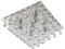 Lindby Kristall Look Deckenleuchte Acryl Metall, Deckenlampe quadratisch 5 flammig 5x E14 max. 40W ohne Leuchtmittel Wohnzimmerlampe Schlafzimmerleuchte