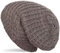 styleBREAKER Unisex Strick Beanie Mütze grob gestrickt, Slouch Longbeanie, Grobstick Winter Strickmütze 04024158, Farbe:Taupe