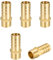 sourcing map Raccord Cannelé Laiton Tuyau Connecteur Adaptateur 12 mm Barbeléx1/4 G Mâle 5Pcs